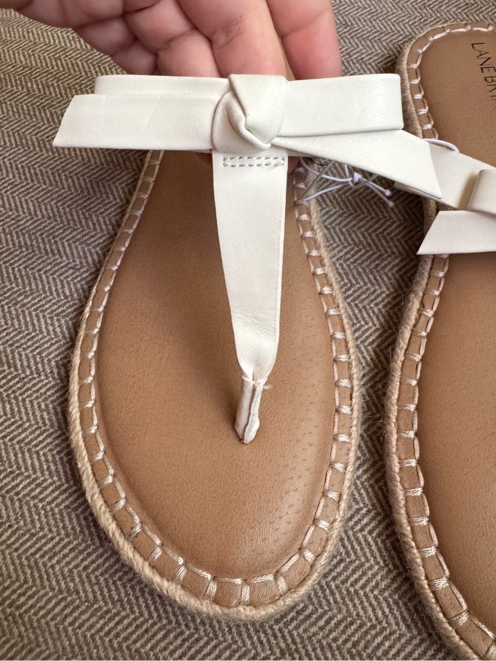 Lane Bryant Dream Cloud Bow Thong Espadrille Sandal - 8.5 Wide Width -NWTs - Picture 6 of 9